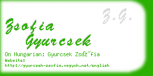 zsofia gyurcsek business card